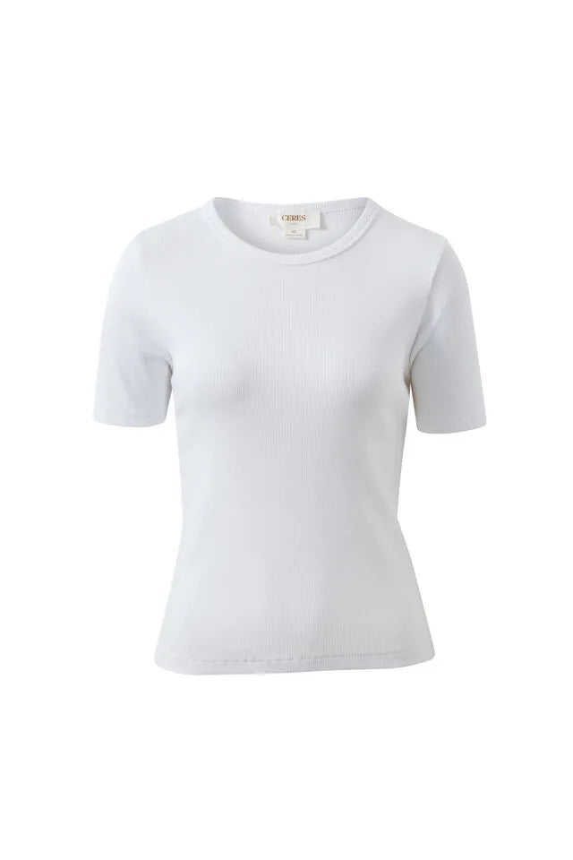 Luella Rib Tee White