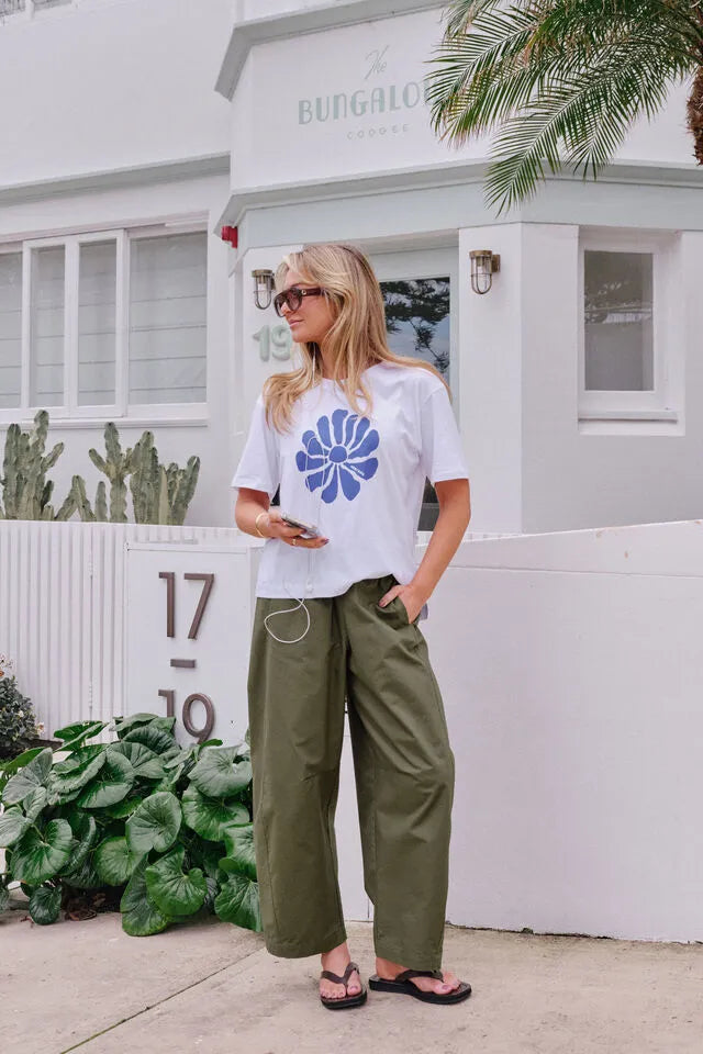 Bella Barrel Pant Olive