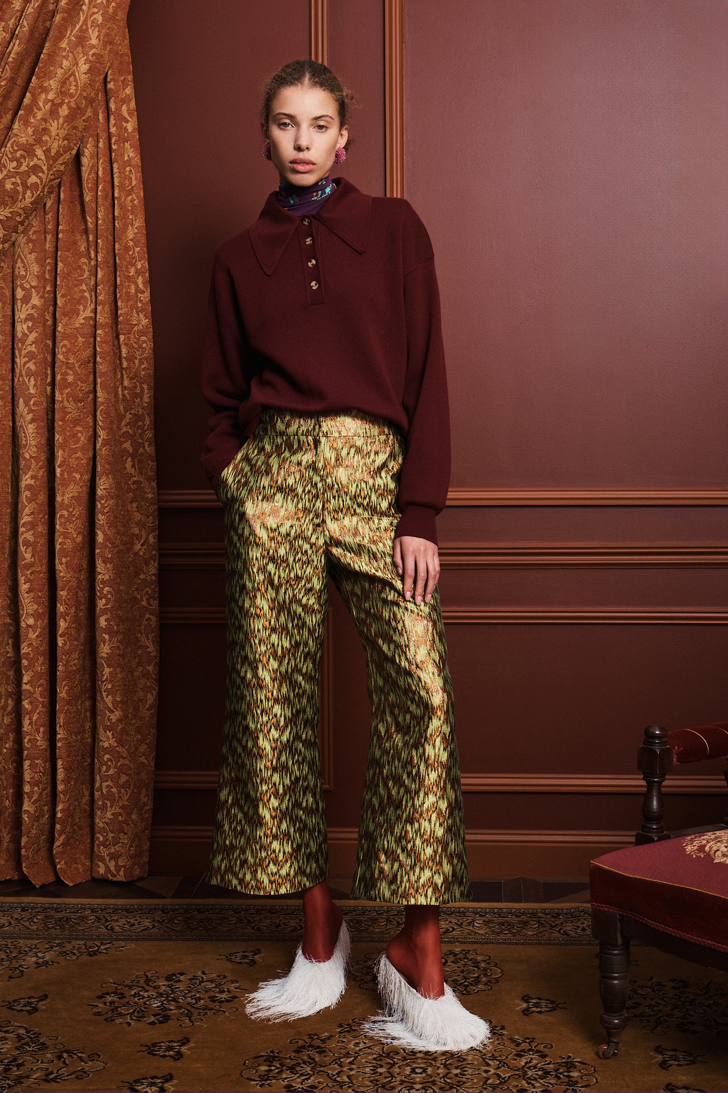 Claudia Plum Knit Polo