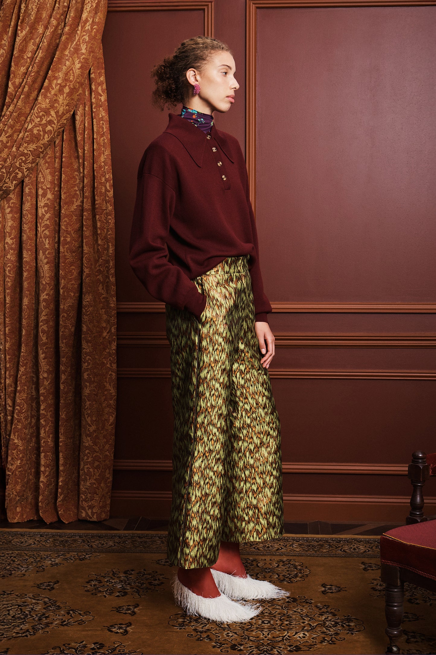 Claudia Plum Knit Polo