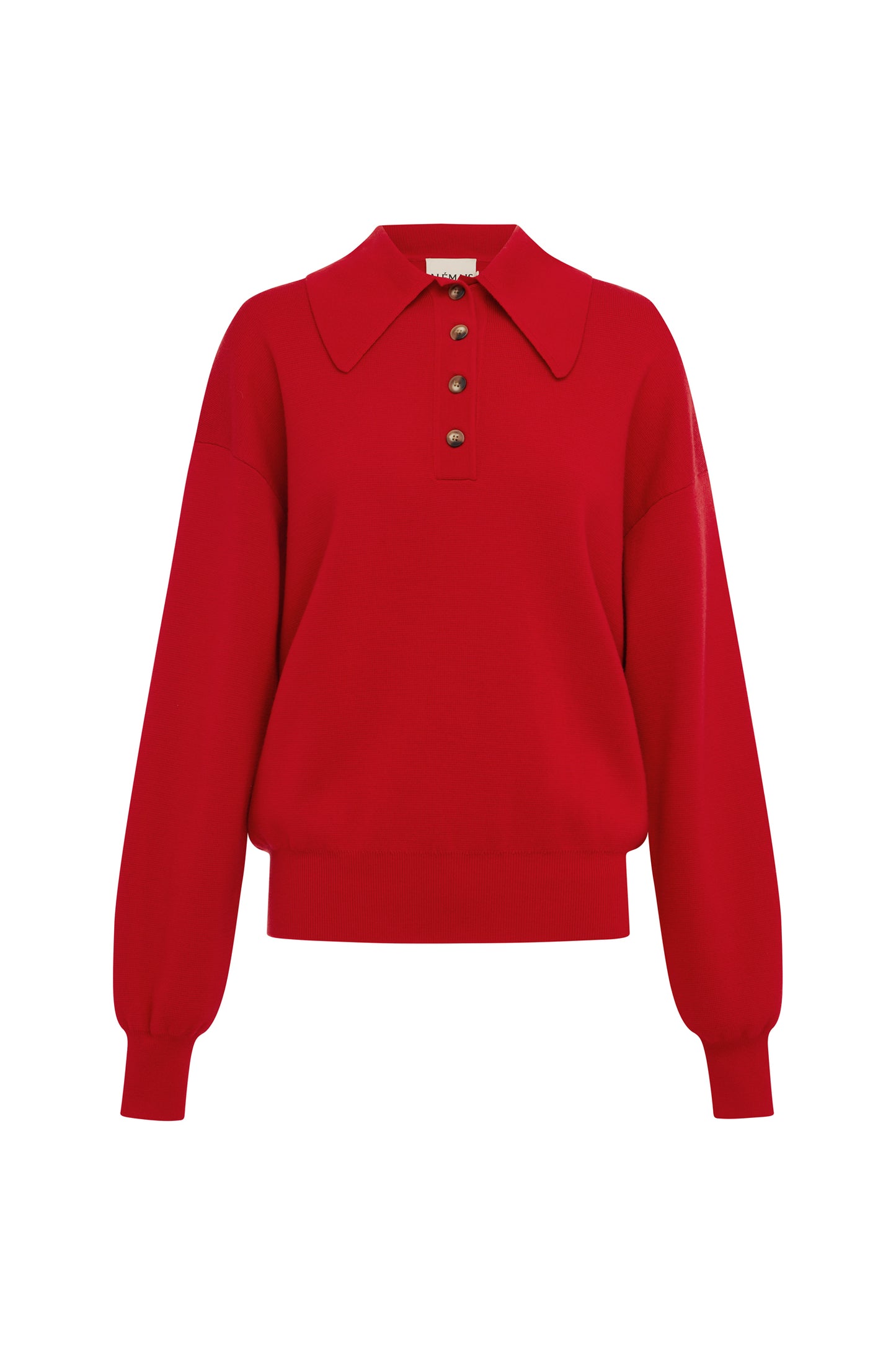 Rocky Knit Polo Cherry