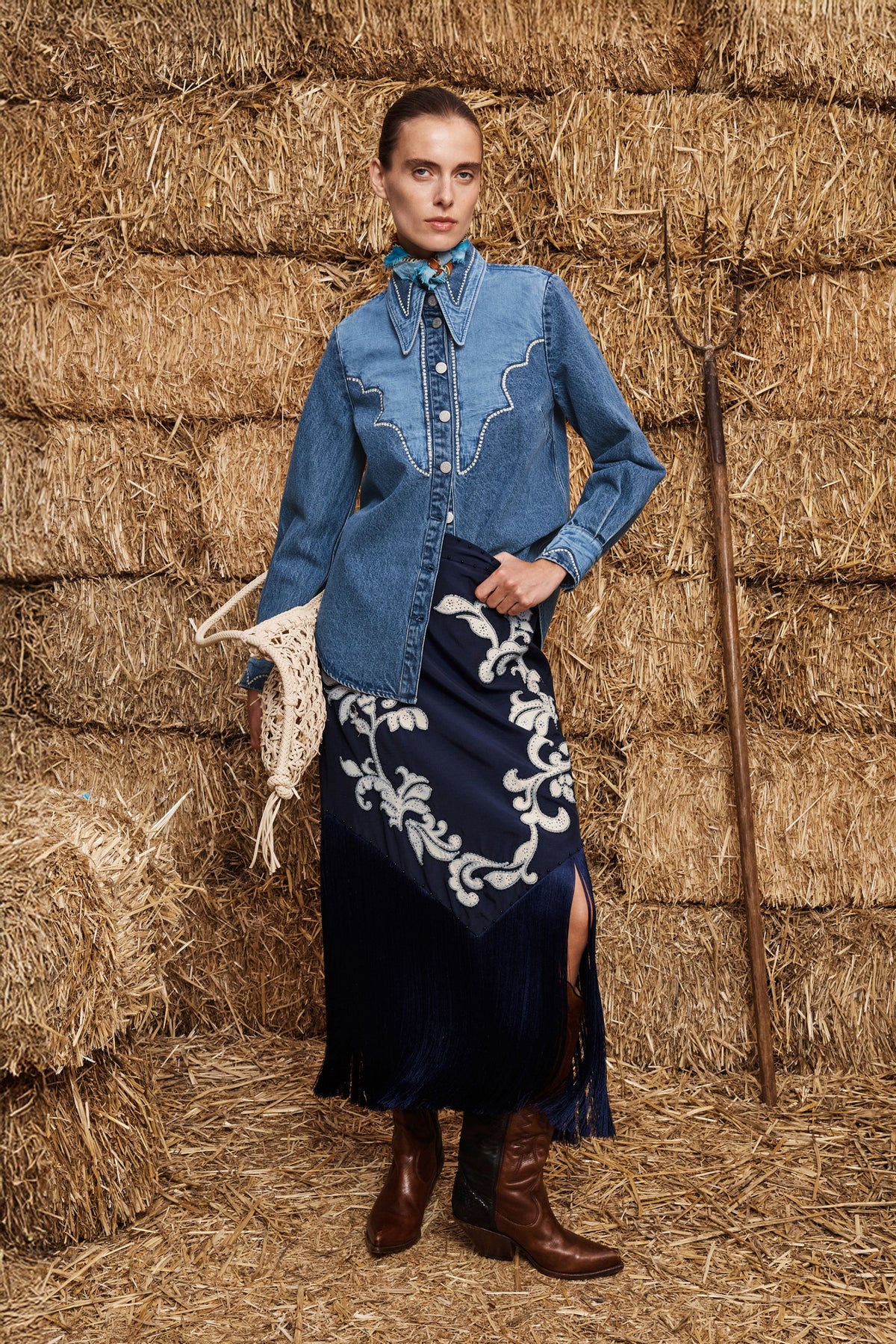 Jesse Denim Aplique Shirt
