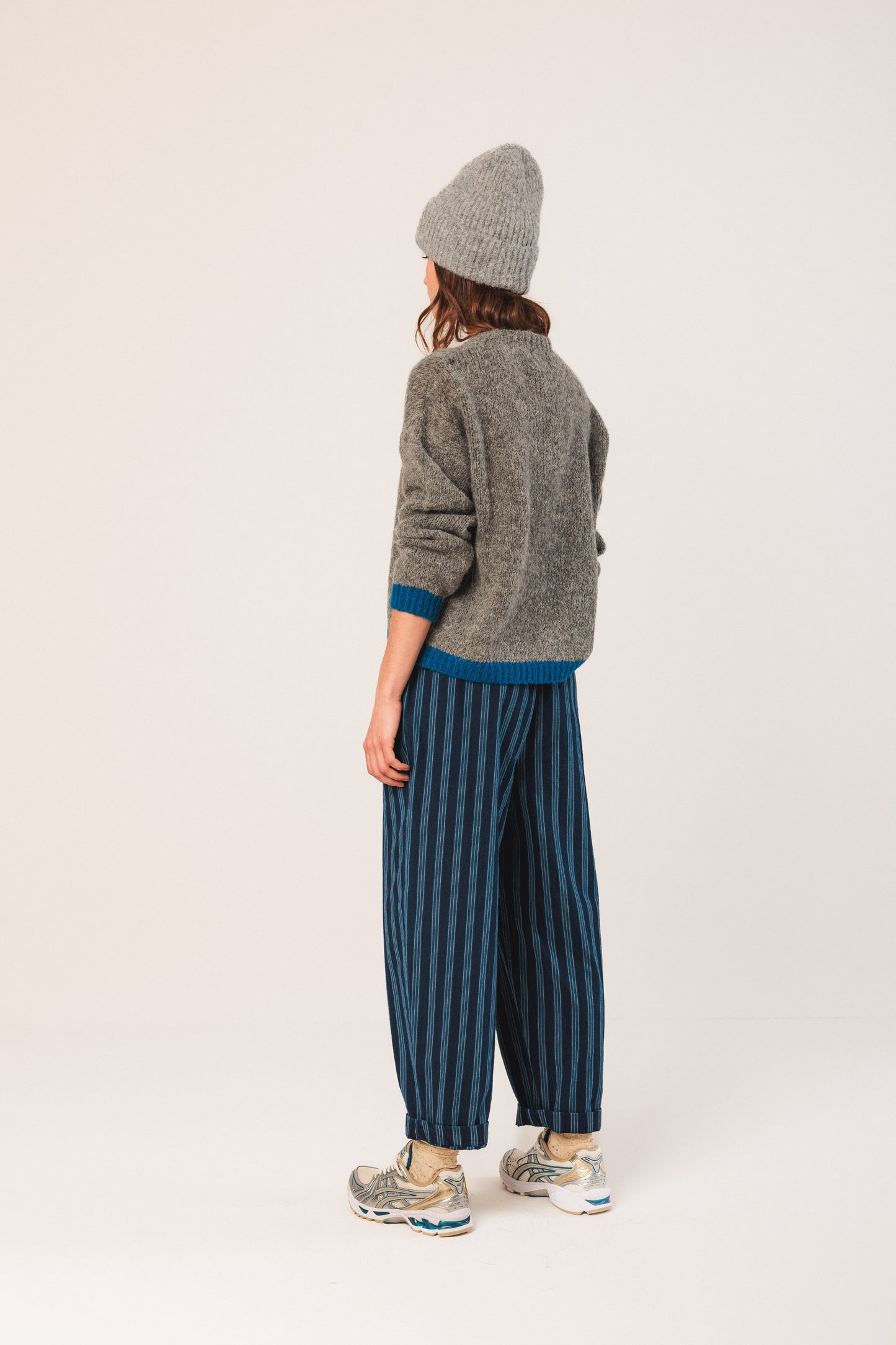 Baggy Elastic Pants Indigo