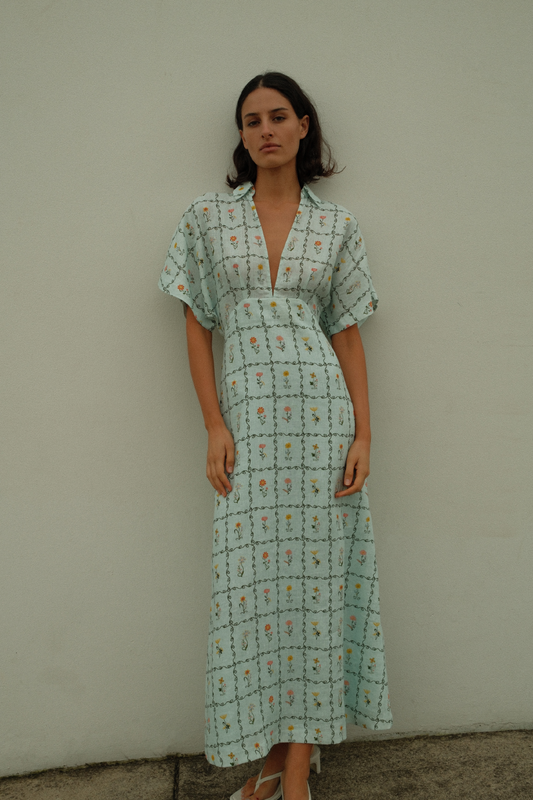 Jasmine Dress Calypso Tile