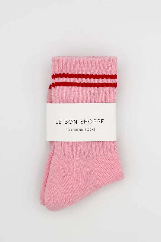 Boyfriend Sock- Amour Pink