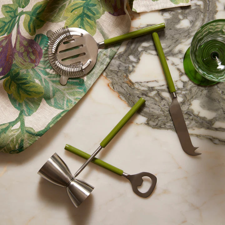 Enamel Sage Cocktail Set (set of 4)