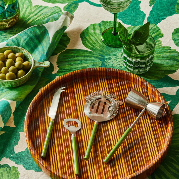 Enamel Sage Cocktail Set (set of 4)