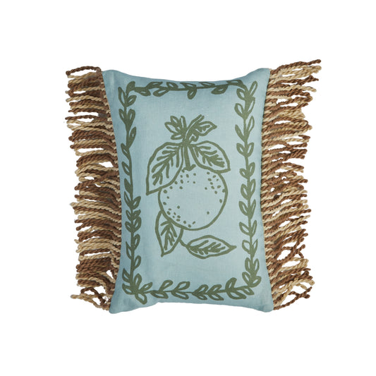 Petra Blue Linen Cushion