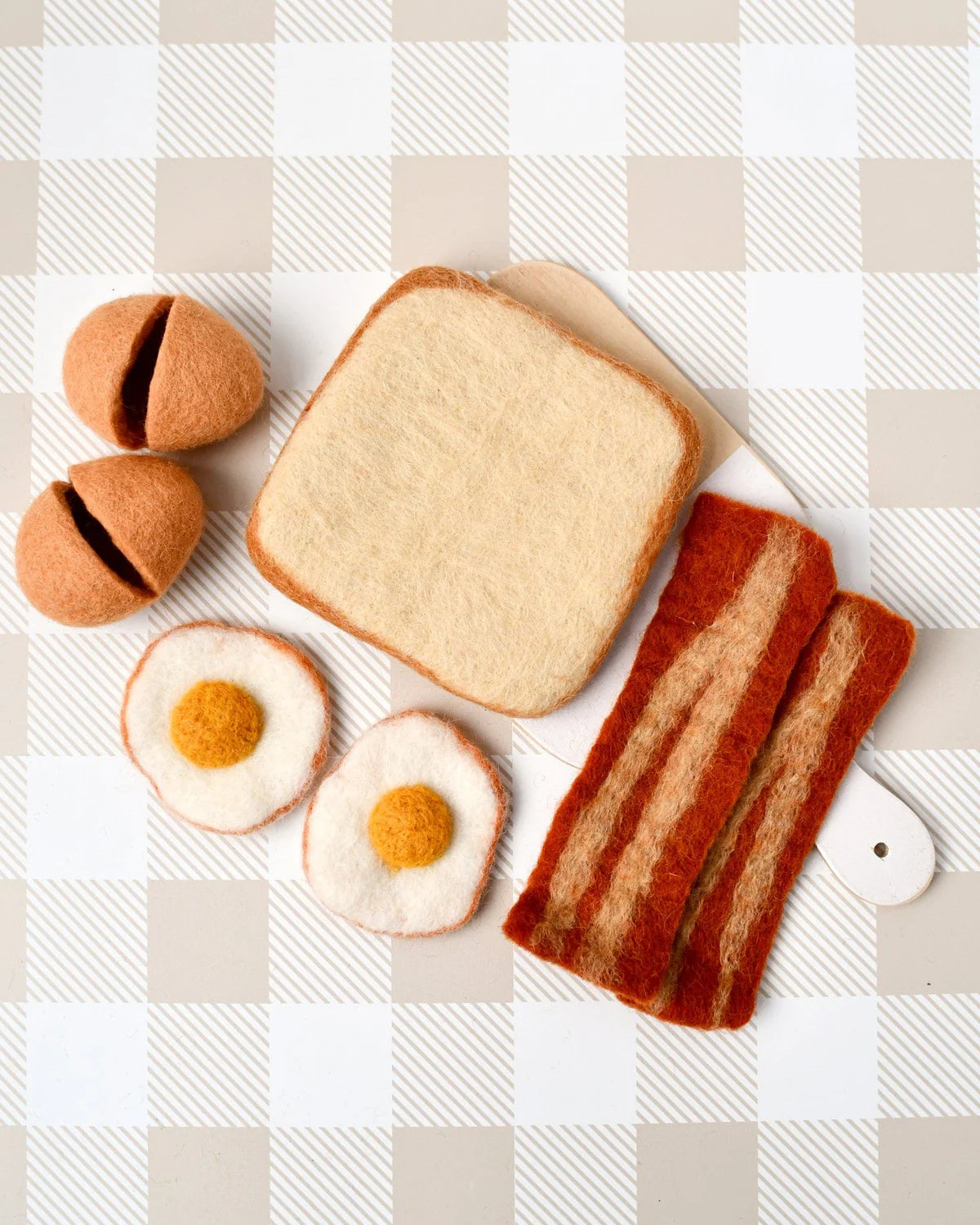 Felt Bacon And Eggs Breakfast Set