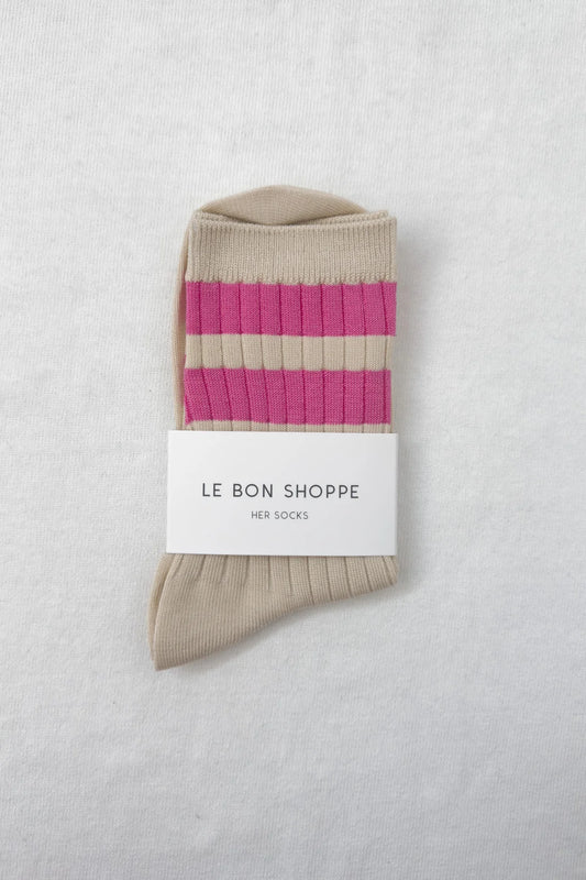 Her Socks varsity Magenta