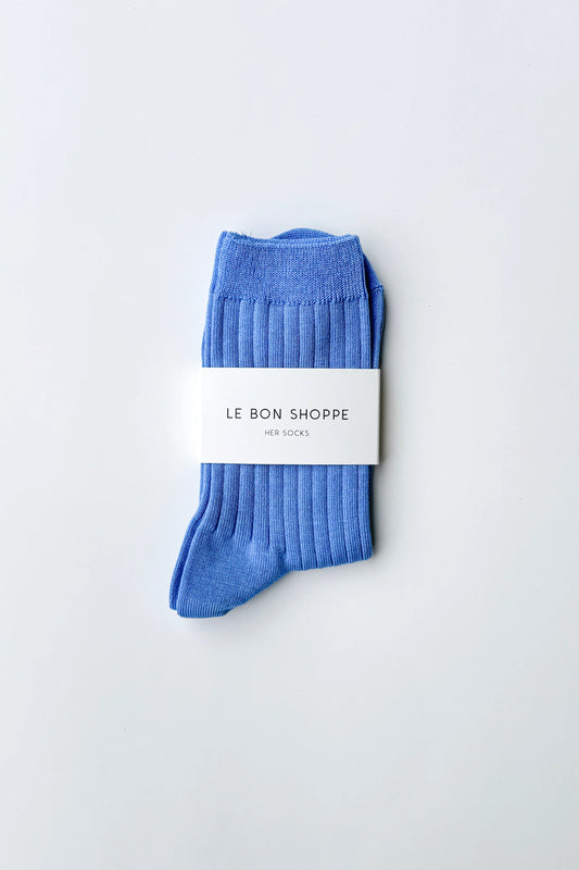 Le Bon Her Socks Periwinkle