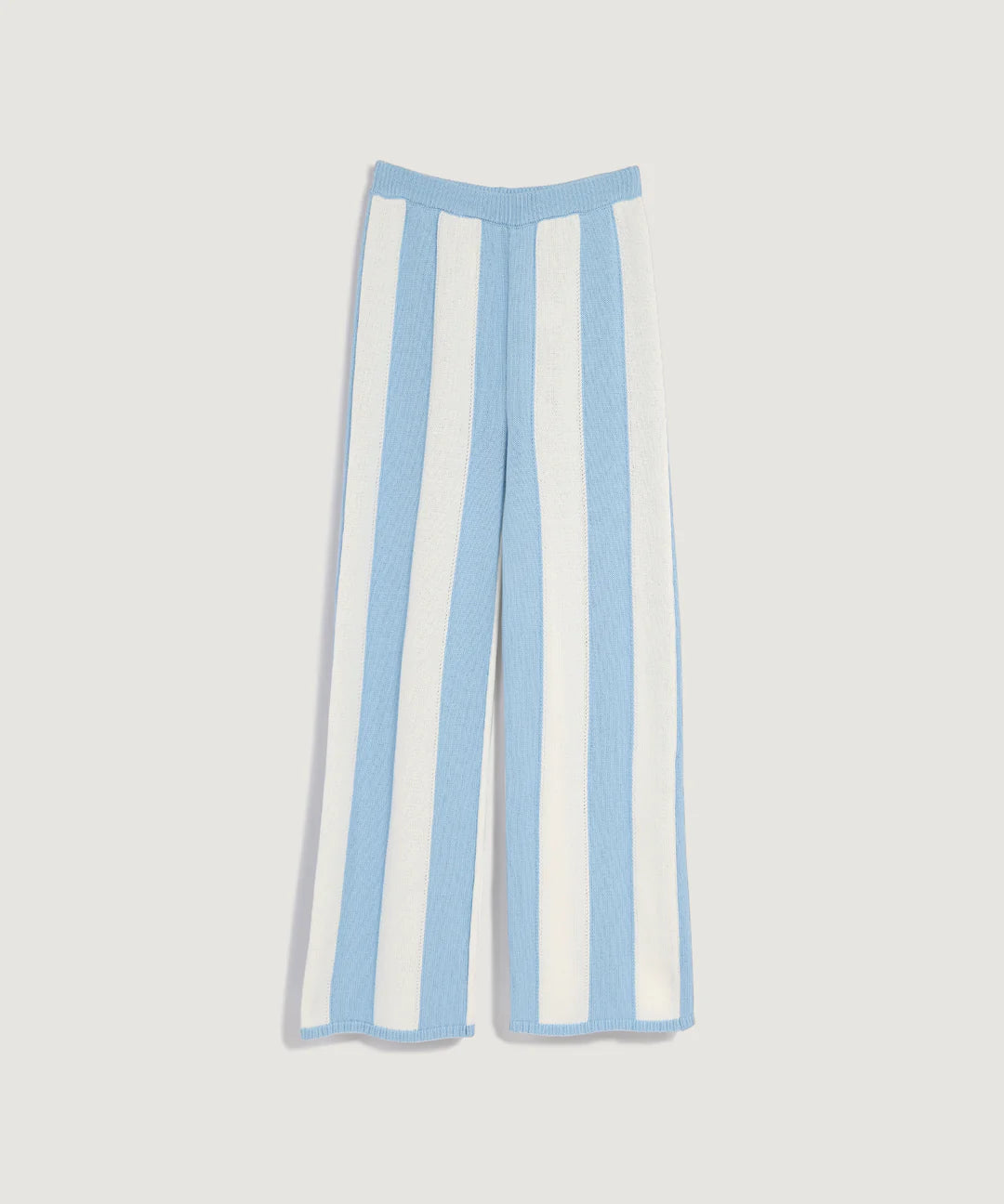 Blue Striped Knit Pant