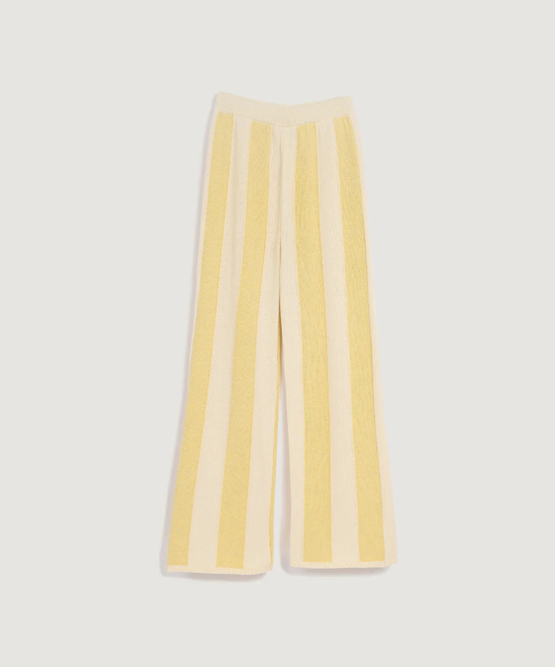 Yellow Striped Knit Pant