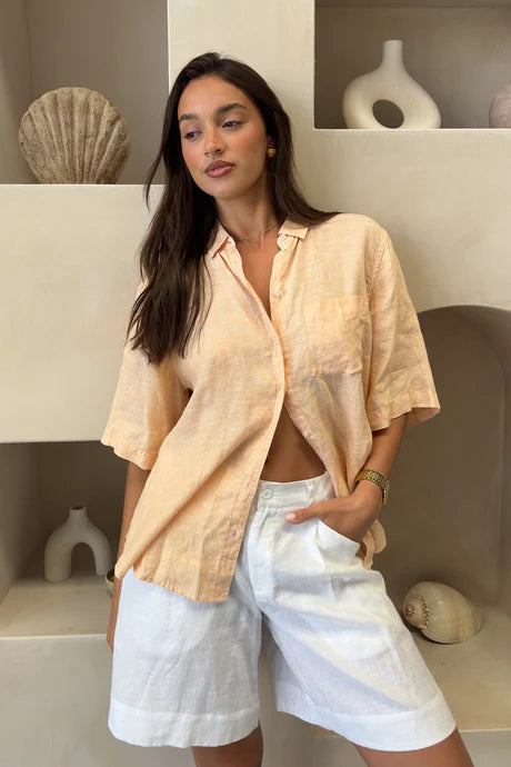 Clay Short Sleeve Boyfriend Shirt