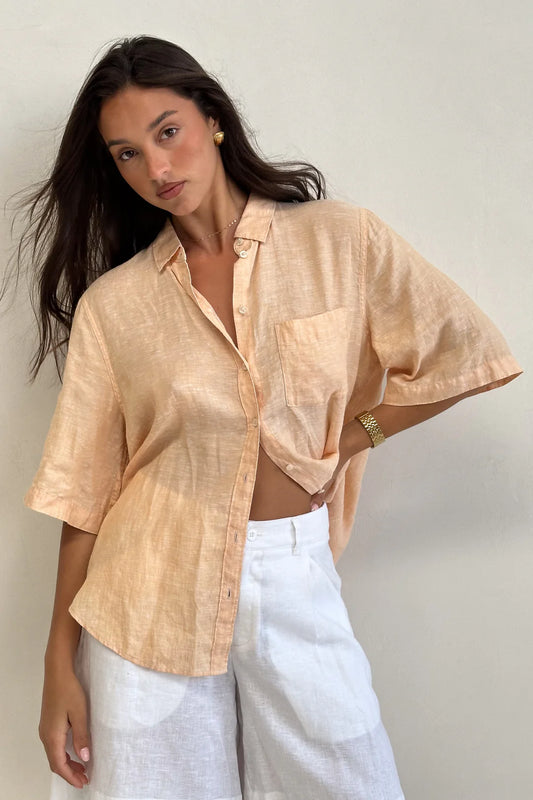 Clay Short Sleeve Boyfriend Shirt
