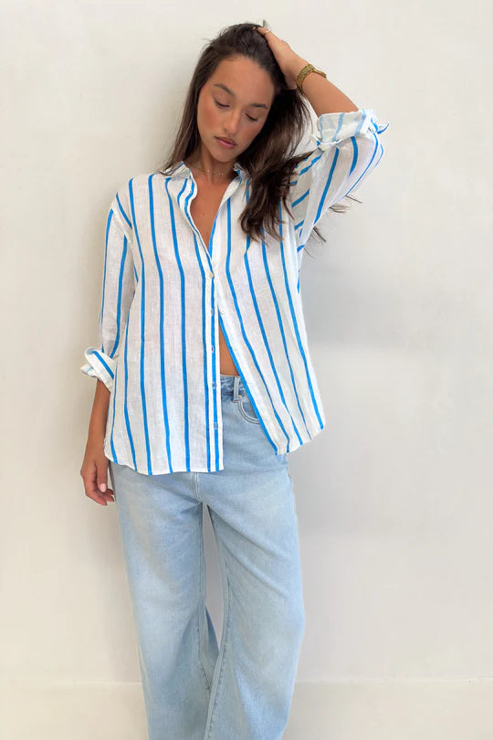 Miami Stripe Boyfriend Shirt