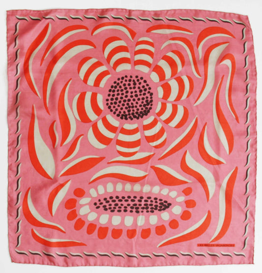 Silk Scarf - Mini Forget me Not Rose