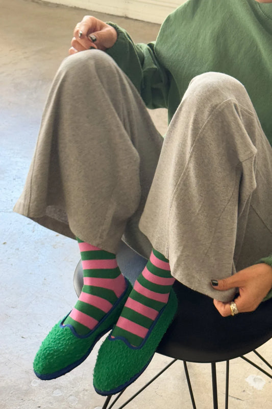 Wally Socks Pink and Green