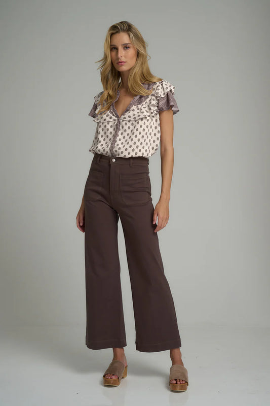 Molly Cotton Pant Chocolate