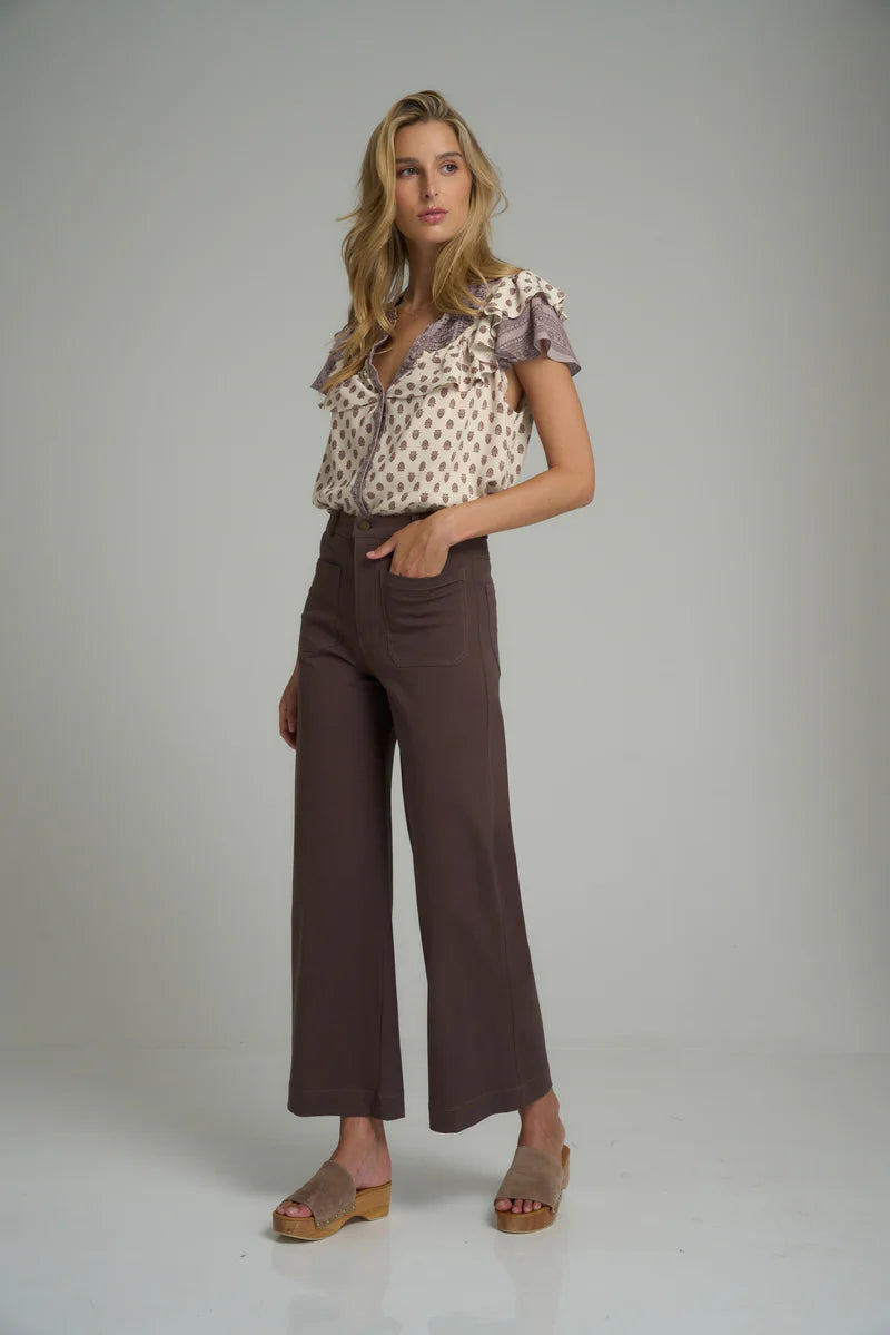 Molly Cotton Pant Chocolate