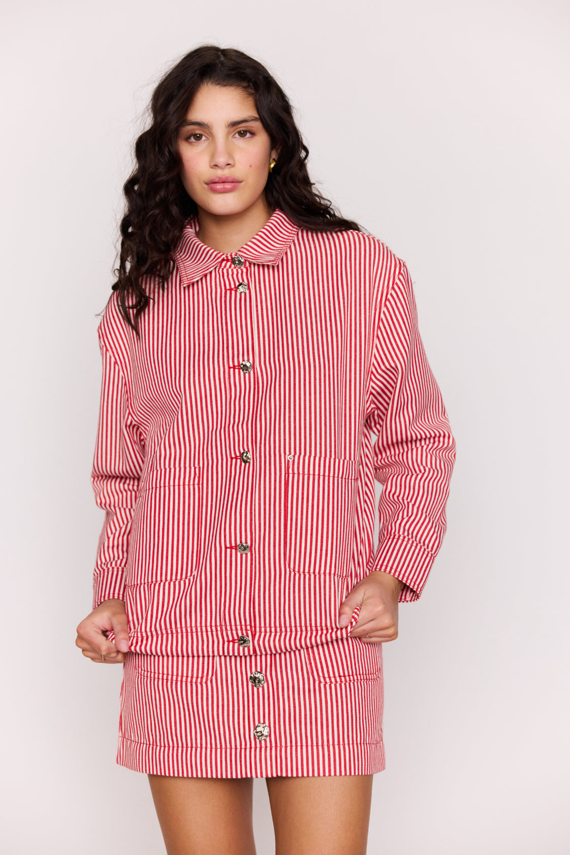 Freya Stripe Denim Jacket