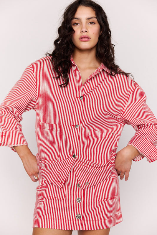 Freya Stripe Denim Jacket