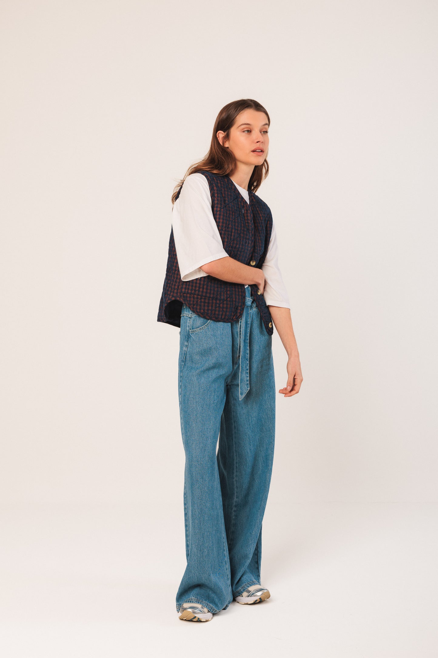 Quilted Boxy Corduroy Vest