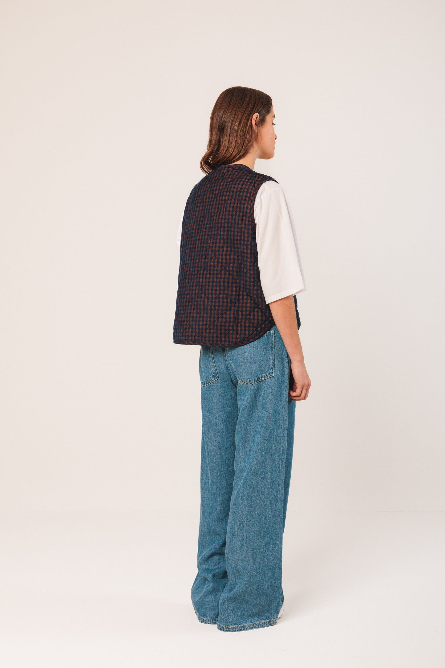 Quilted Boxy Corduroy Vest