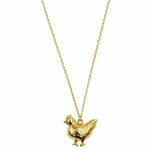 Gold Chick TIger Tree necklace