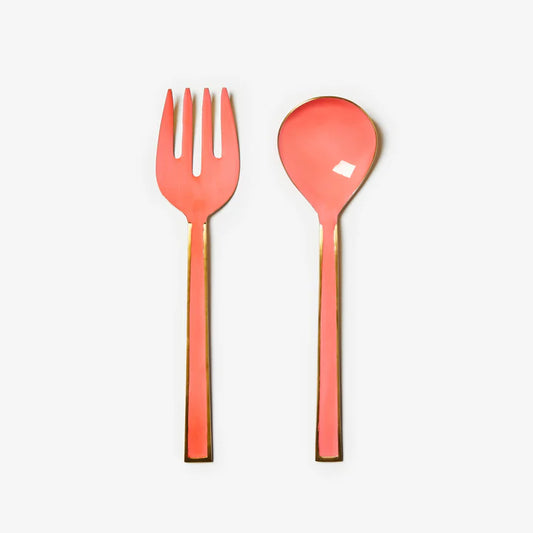 Enamel Candy Salad Servers (set of two)