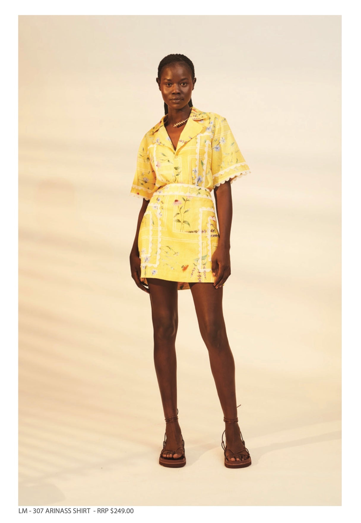 Aria Short Sleeve Shirt  Delicate Floral