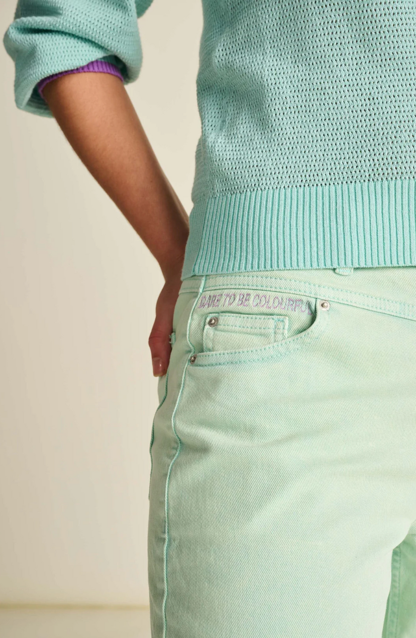 Wide Leg Aqua Blue Jeans