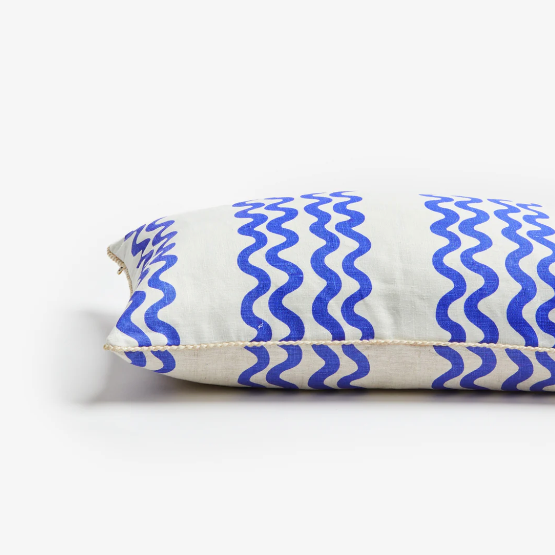 Double Waves Yves Klein Blue Cushion