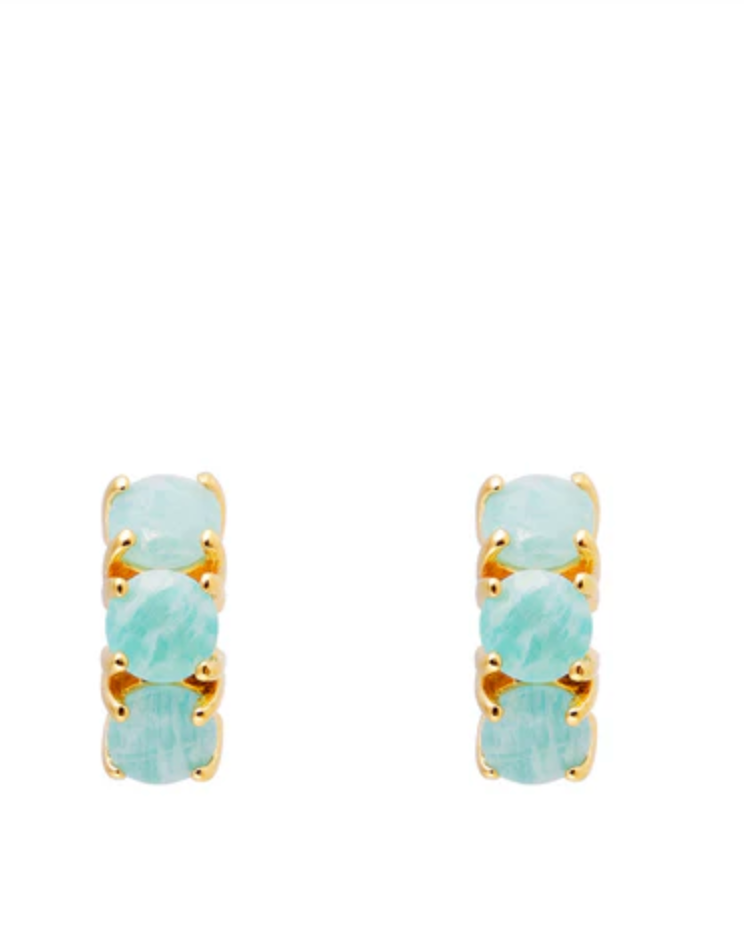 Amazonite Huggies