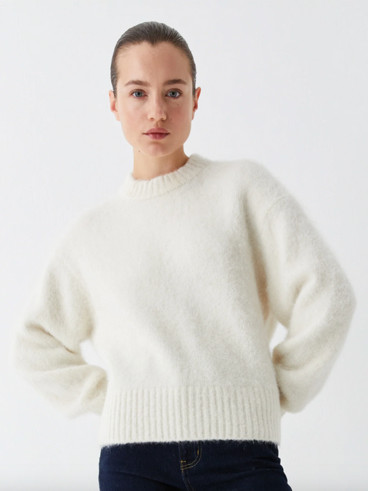 Riley Knit Pullover Cream