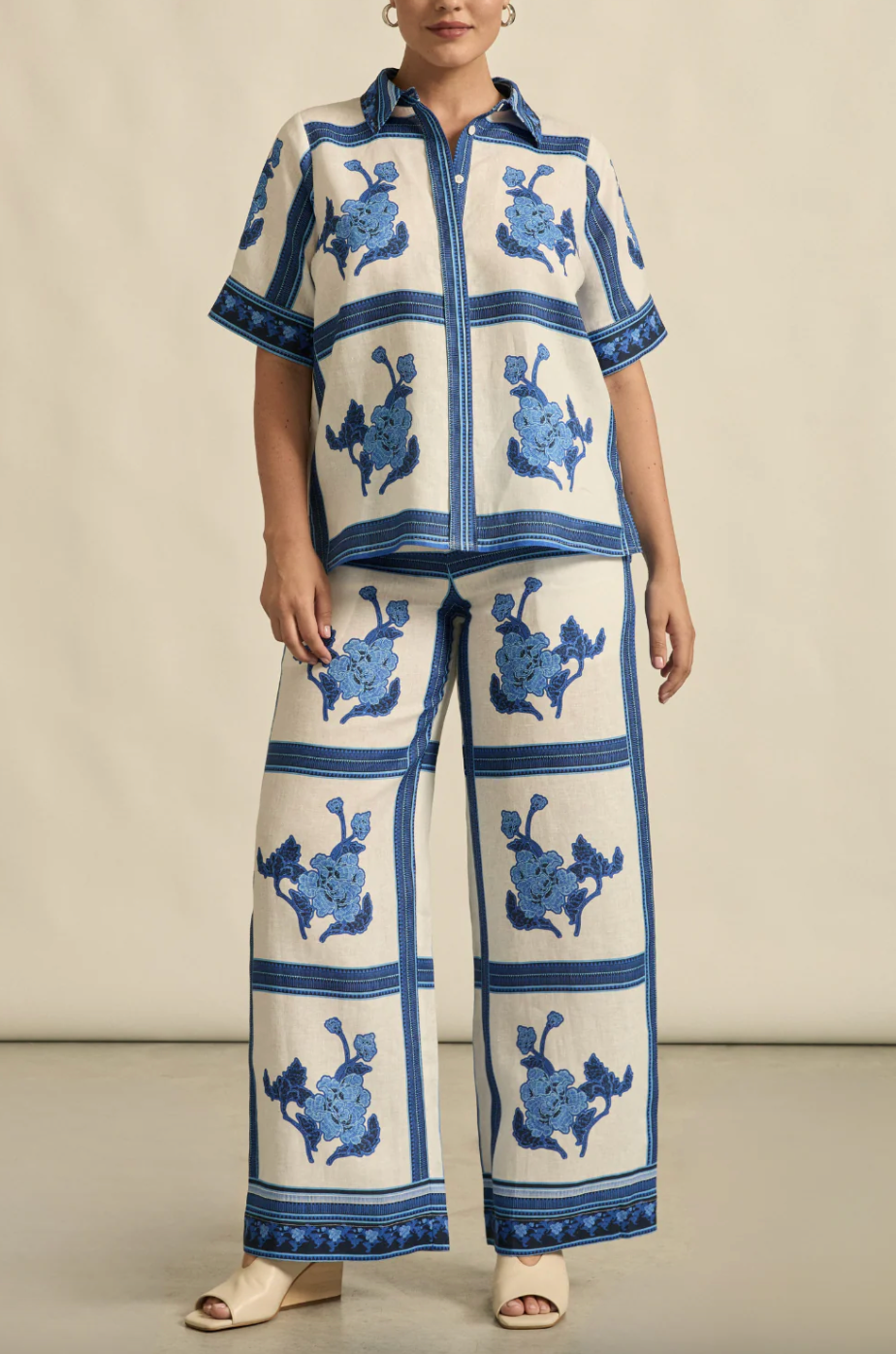 Gesture Pant - Azure Collage