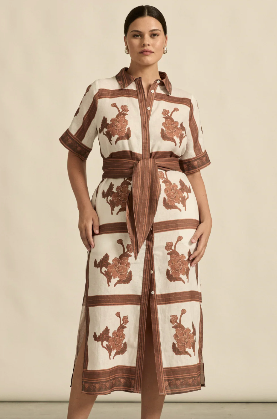 Roam Dress - Coffee Collage
