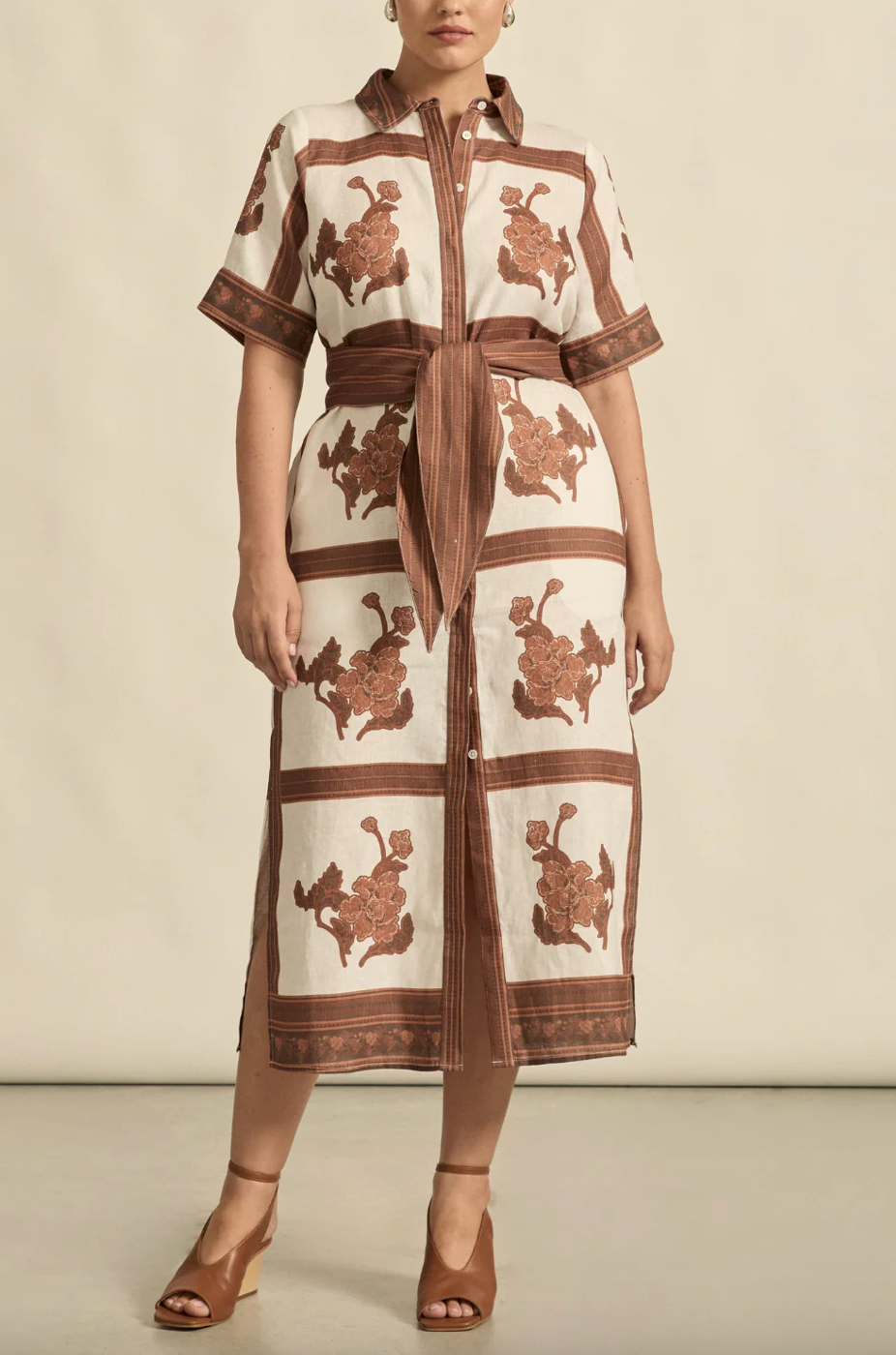 Roam Dress - Coffee Collage