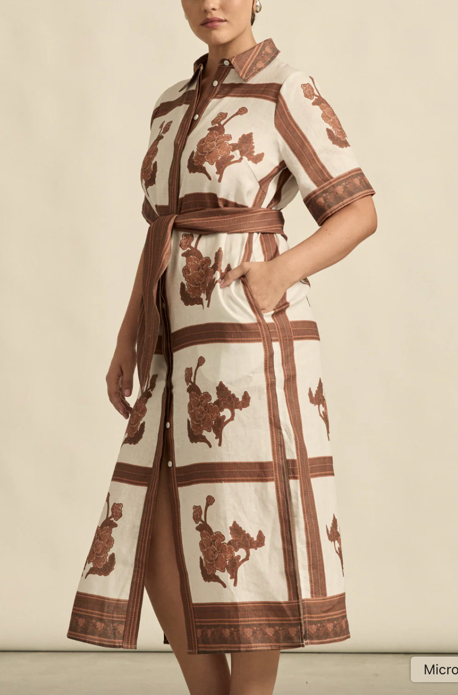 Roam Dress - Coffee Collage