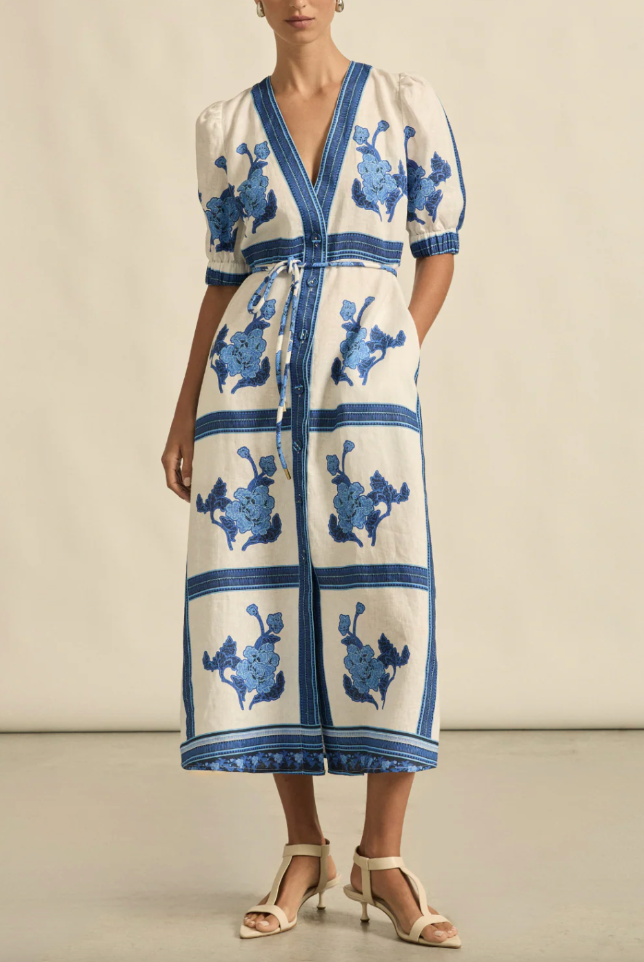 Portrait Dress - Azure Collage