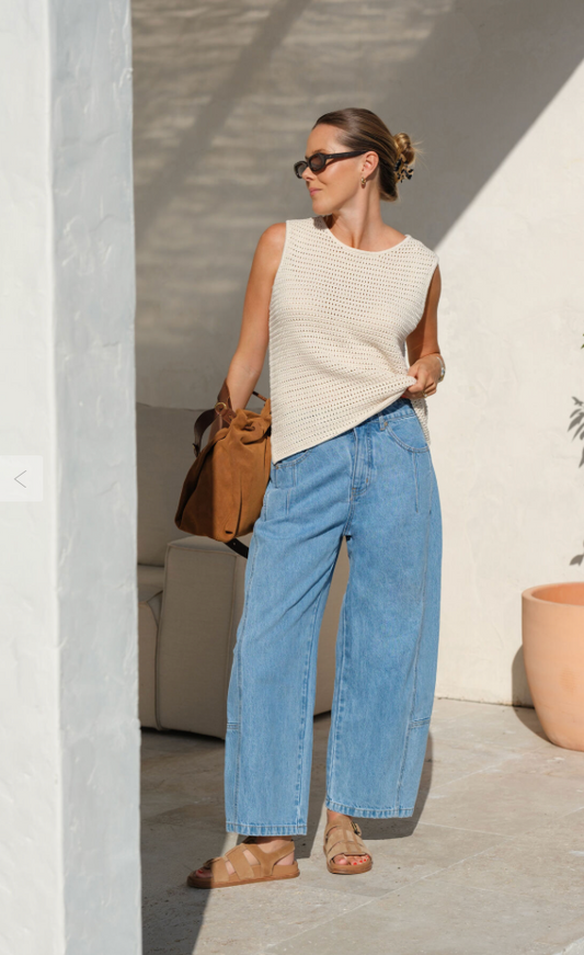 Darted Barrel Jean