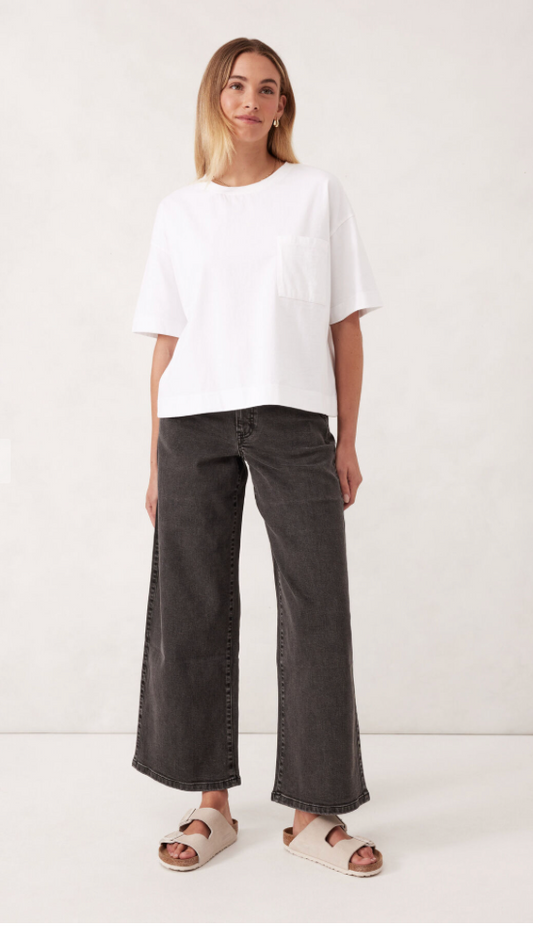 Boxy Pocket Tee White