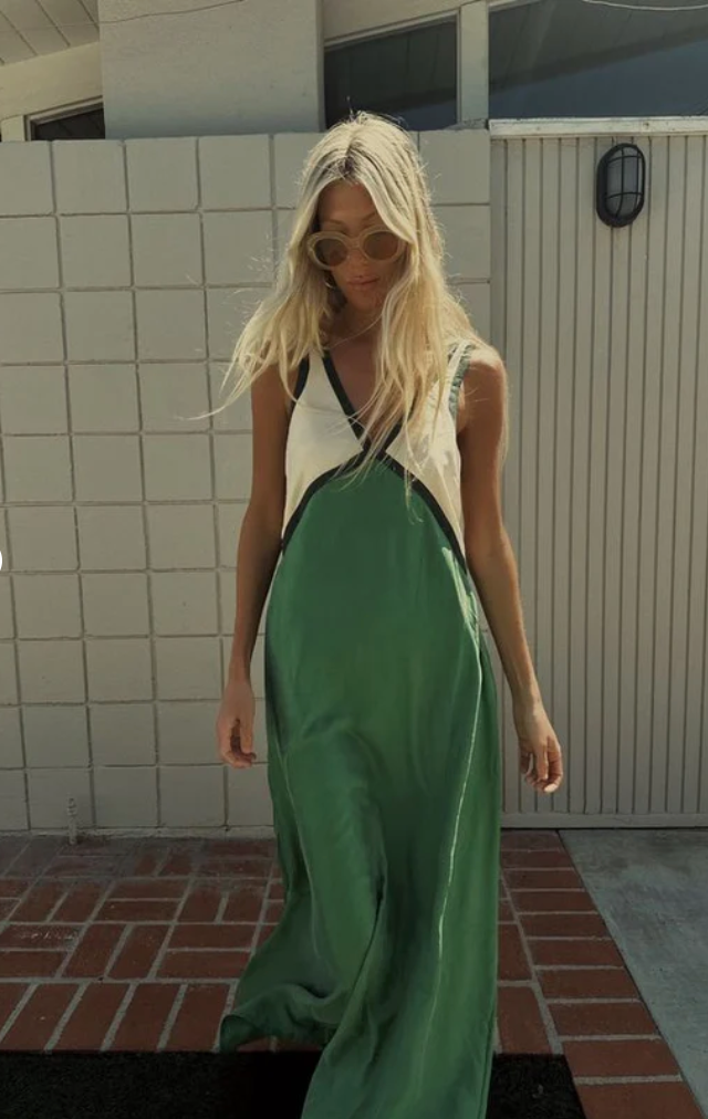 Naomi Dress - Bottle Green