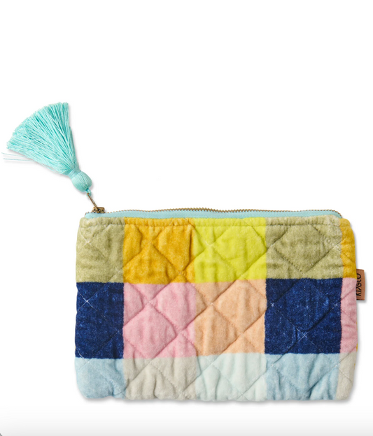 Florida Tartan Velvet Cosmetics Purse