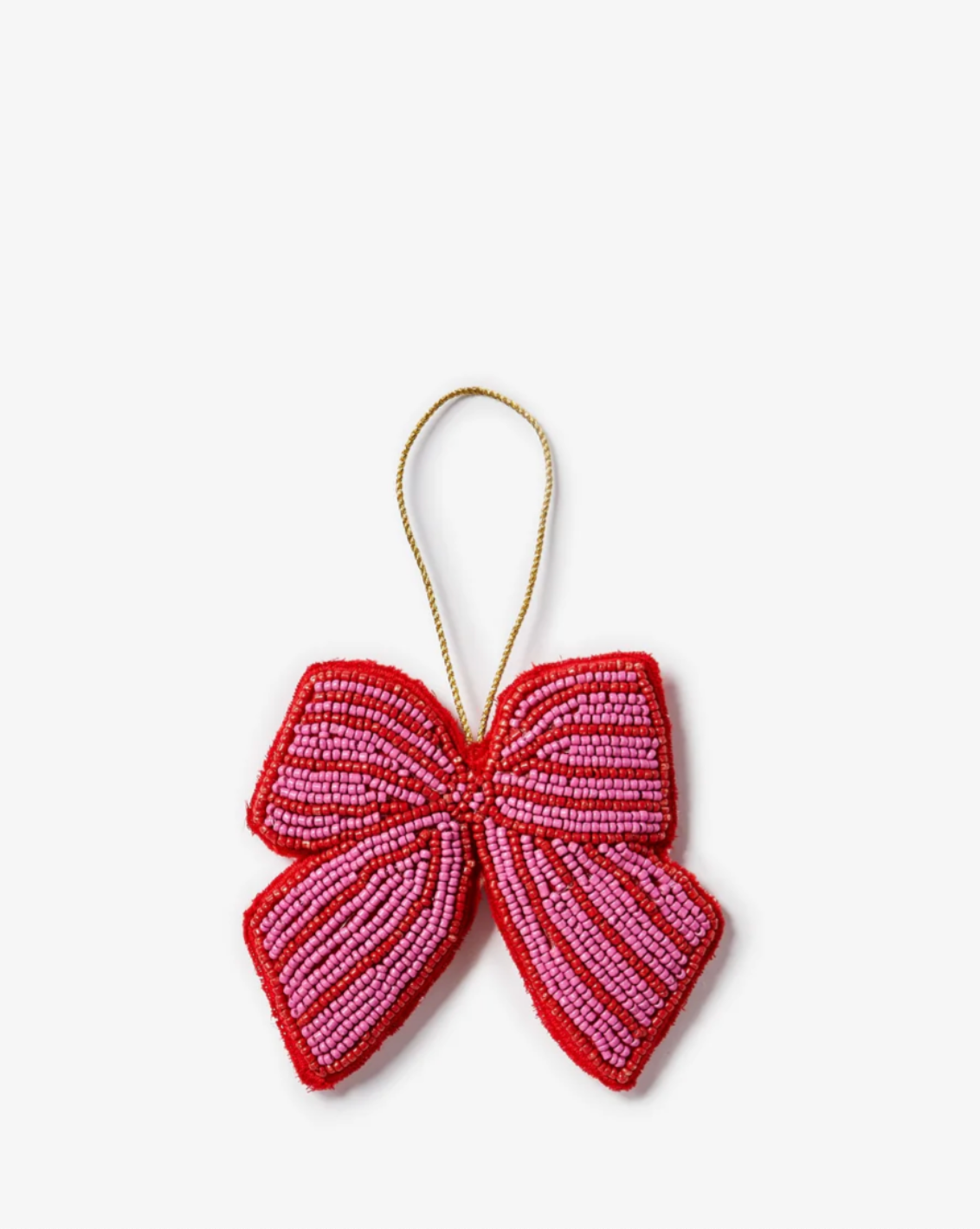 Pink Bow Beaded Decoration