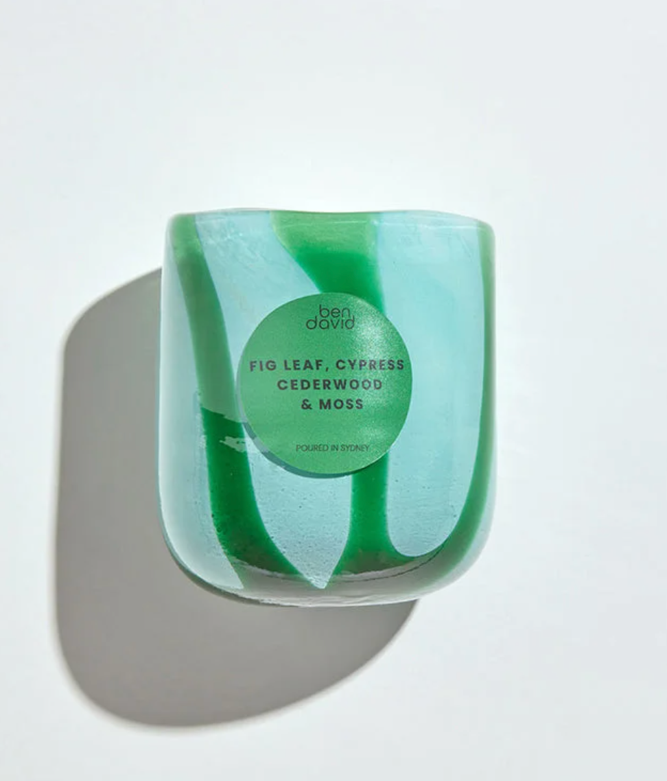 Emerald Candy Stripe Scented Candle