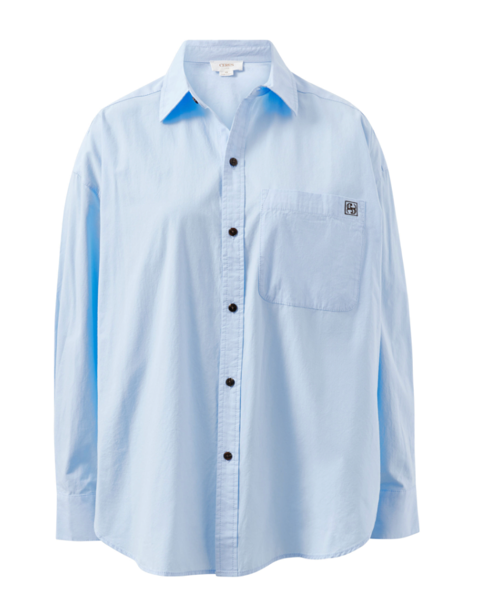 Peta Oversized Shirt - China Blue