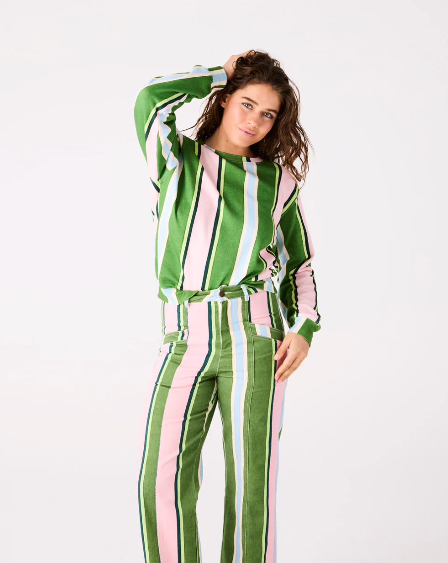 Cactus Stripe Cotton Sweater
