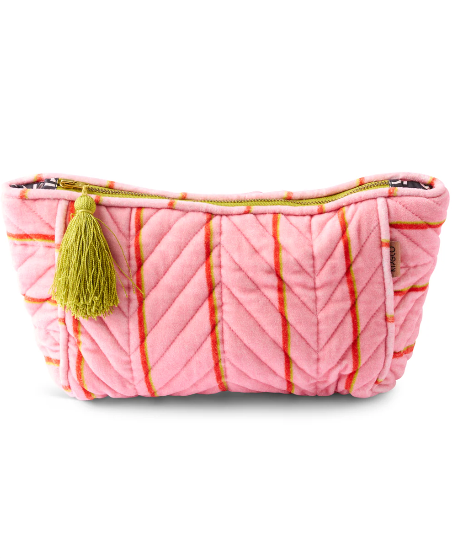 Wategos Soiree Stripe Velvet Toiletry Bag