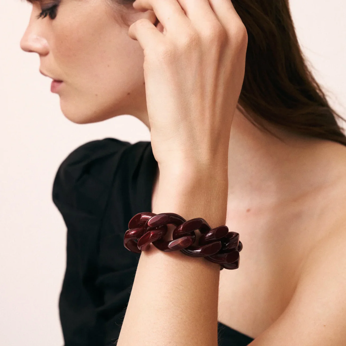 Great Chain Bracelet Bordeaux Marble